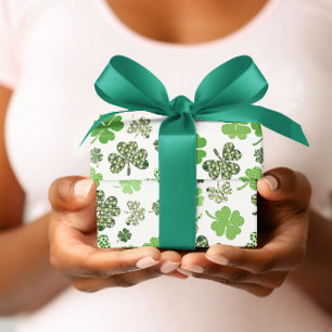 Green Kleeblatt Clover St. Patrick's Day Geschenkpapier