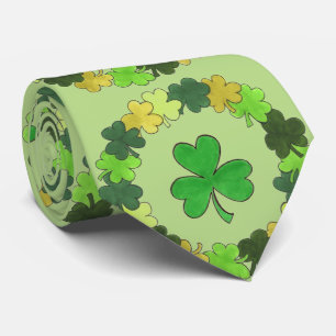 Green Kleeblatt Clover Wreath Irish St. Paddy's Kr Krawatte