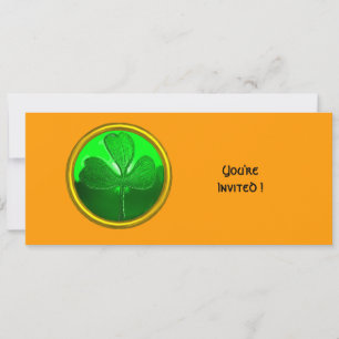GREEN KLEEBLATT GEMSTONE ,ST PATRICK'S DAY PARTY EINLADUNG