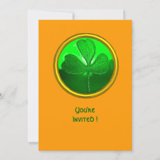 GREEN KLEEBLATT GEMSTONE ,ST PATRICK'S DAY PARTY EINLADUNG