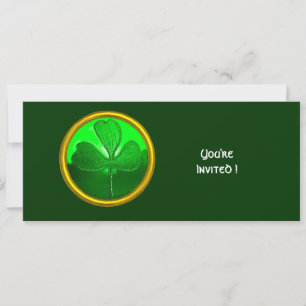 GREEN KLEEBLATT GEMSTONE ,ST PATRICK'S DAY PARTY EINLADUNG