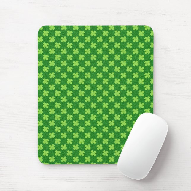Green Kleeblatt Glitzer Mousepad (Mit Mouse)