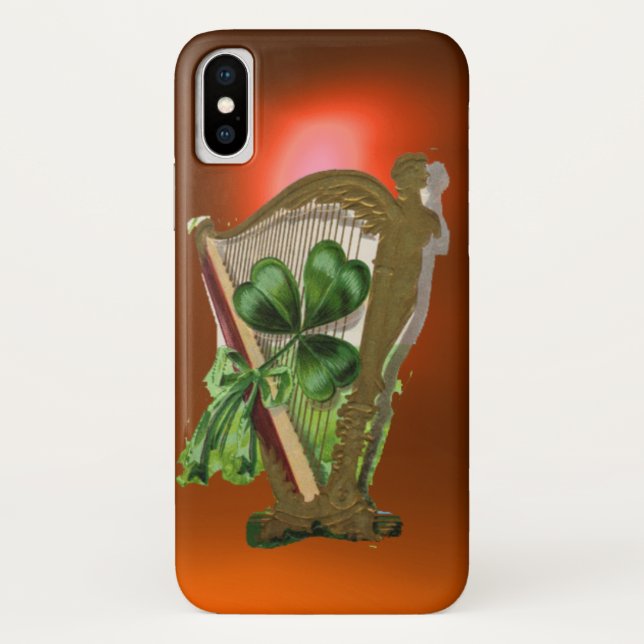 GREEN KLEEBLATT HARP Orange Case-Mate iPhone Hülle (Rückseite)