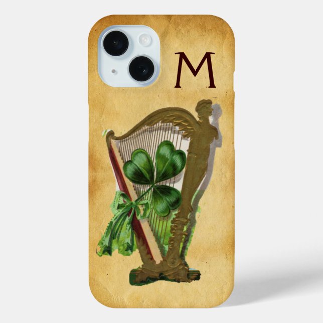 GREEN-KLEEBLATT-HARP-PARKPLATZ Case-Mate iPhone HÜLLE (Rückseite)
