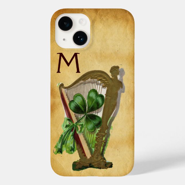 GREEN-KLEEBLATT-HARP-PARKPLATZ Case-Mate iPhone HÜLLE (Rückseite)