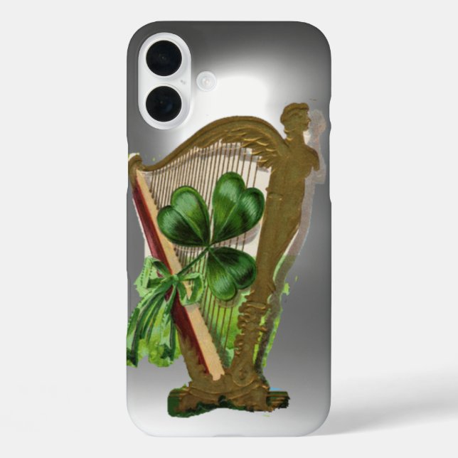 GREEN KLEEBLATT HARP white Case-Mate iPhone Hülle (Rückseite)
