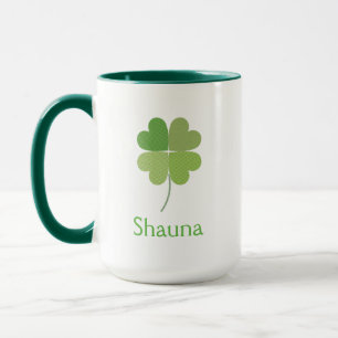 Green Kleeblatt Irish Personalisiert Drink Tasse