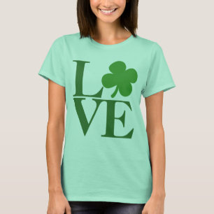 Green Kleeblatt Liebe St Patricks Day Womens T-Shirt
