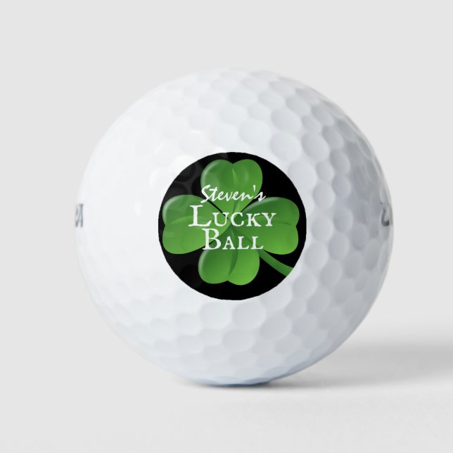 Green Kleeblatt Lucky Ball St Patrick's Day Custom (Vorderseite)