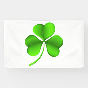 Green Kleeblatt On White (h) bnrcn Banner
