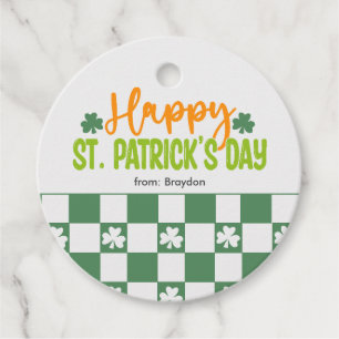 Green Kleeblatt Quadrate St. Patrick's Day Geschenkanhänger