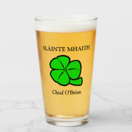 Green Kleeblatt Saint Patrick's Day Floral Art Glas