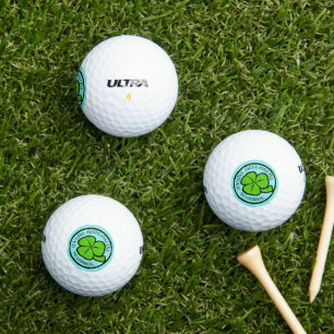 Green Kleeblatt Saint Patrick's Day Floral Art Golfball