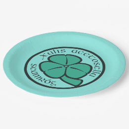 Green Kleeblatt Saint Patrick's Day Floral Art Pappteller