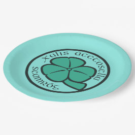 Green Kleeblatt Saint Patrick's Day Floral Art Pappteller