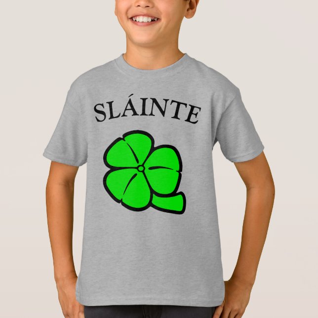 Green Kleeblatt Saint Patrick's Day Floral Art T-Shirt (Vorderseite)