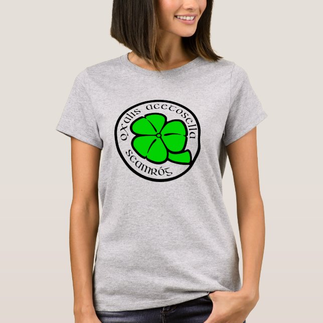 Green Kleeblatt Saint Patrick's Day Floral Art T-Shirt (Vorderseite)