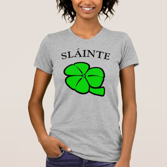 Green Kleeblatt Saint Patrick's Day Floral Art T-Shirt (Vorderseite)