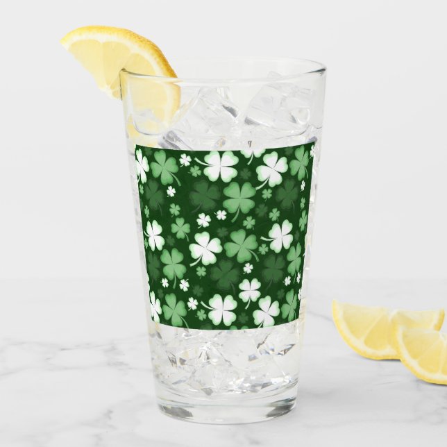 Green Kleeblatt, St. Patrick's Day Glas (Vorderseite Ice)