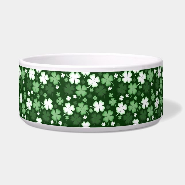 Green Kleeblatt, St. Patrick's Day Hund Napf (Vorderseite)