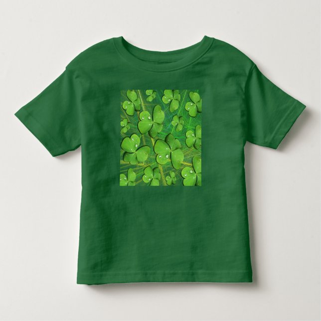 Green Kleeblatt St Patrick's Day Kid's T - Shirt (Vorderseite)