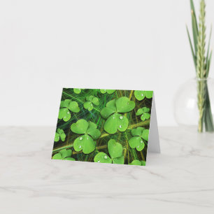 Green Kleeblatt St Patrick's Day Note Card Karte