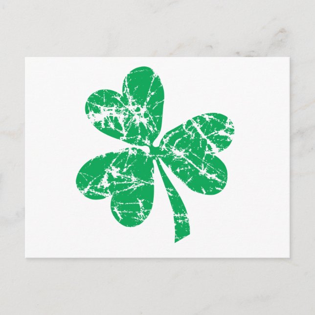 Green Kleeblatt St. Patrick's Day Postkarte (Vorderseite)