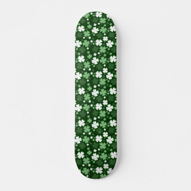 Green Kleeblatt, St. Patrick's Day Skateboard (Vorne)