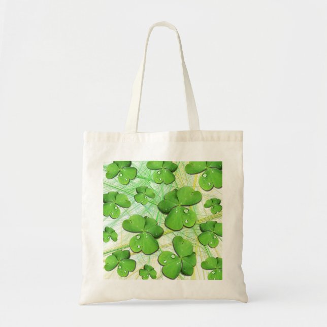 Green Kleeblatt St Patrick's Day Tote Bag Tragetasche (Vorne)