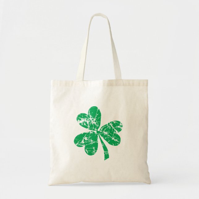 Green Kleeblatt St. Patrick's Day Tragetasche (Vorne)