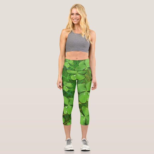 Green Kleeblatt St Patrick's iPhone 5 Case-Mate Capri Leggings (Vorderseite)