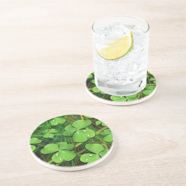 Green Kleeblatt St Patrick's iPhone 5 Case-Mate Getränkeuntersetzer (Seite)