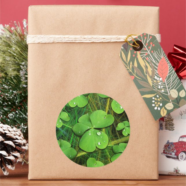 Green Kleeblatt St Patrick's iPhone 5 Case-Mate Runder Aufkleber (Feiertag)