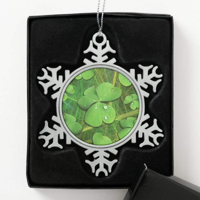 Green Kleeblatt St Patrick's iPhone 5 Case-Mate Schneeflocken Zinn-Ornament (Box)