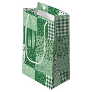 Green Kleeblatts Imitate Patchwork Kleine Geschenk Geschenktüte