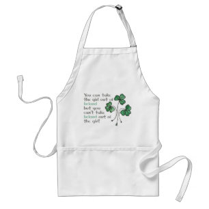 Green Kleeblatts Irish Girl Quote Sturdy Schürze