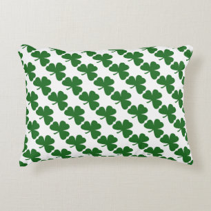 Green Kleeblatts St. Patrick's Day Clover Pattern Dekokissen