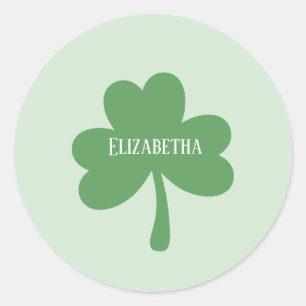 Green Kleeblatts St. Patrick's Day Individuelle Na Runder Aufkleber