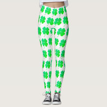Green Kleeblatts St Patricks Day Irische Leggings