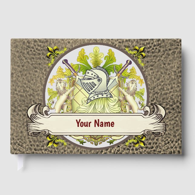 Green Knight Familienwappen Surname Gästebuch (Vorderseite)