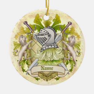 Green Knight Familienwappen Surname Keramik Ornament