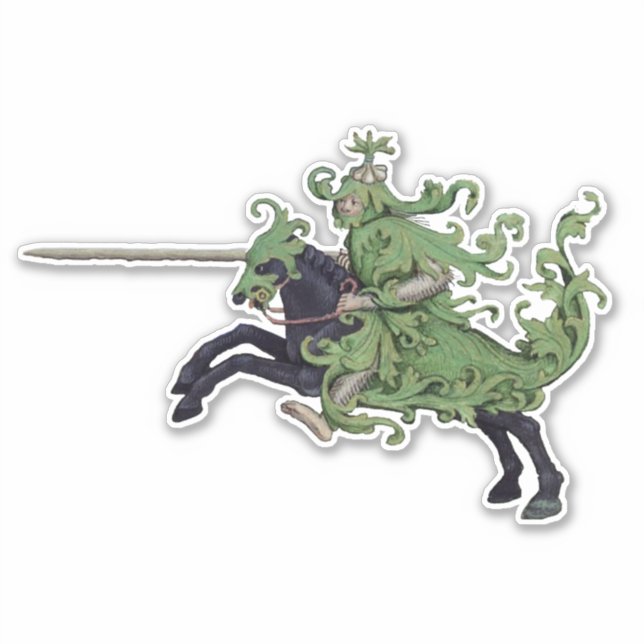 Green Knight Vinyl Sticker (Vorderseite)