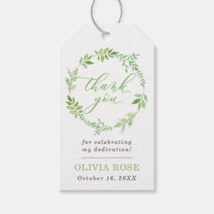 Green Kranz Danke Tag, BOHO Geschenkanhänger