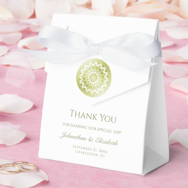 Green Lace Mandala Wedding Geschenkschachtel (Hochzeit)