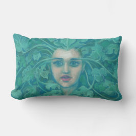 Green Lady / Forest Queen, Fantasy Art Lendenkissen