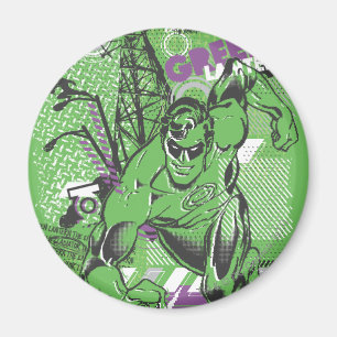 Green Lantern - Absurdes Collage Poster Magnet