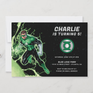Green Lantern Boys zum Geburtstag Einladung