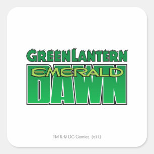 Green Lantern - Emerald Dawn Logo Quadratischer Aufkleber