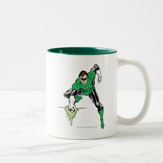 Green Lantern Fight Zweifarbige Tasse (Rechts)
