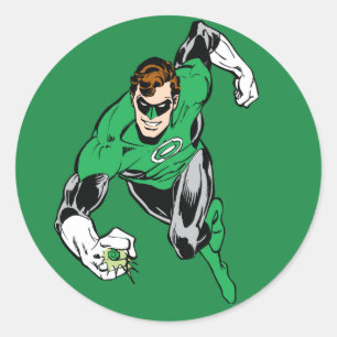 Green Lantern Fly Forward Runder Aufkleber